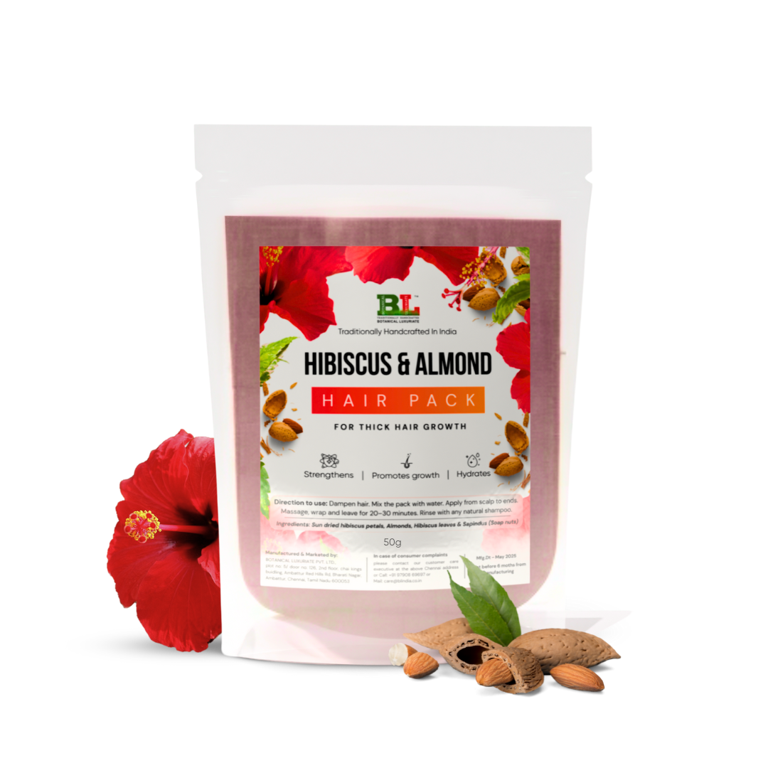 Botanical Luxuriate Hibiscus and Almond Hair Pack 50g