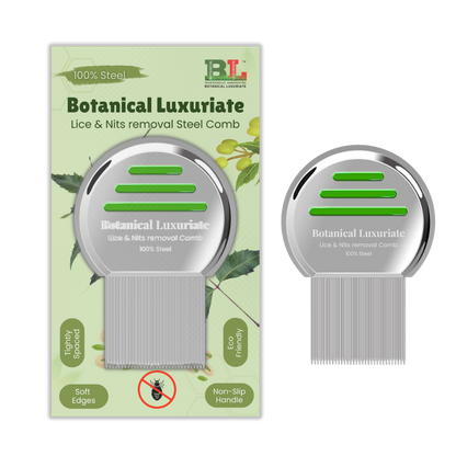 Botanical Luxuriate  Lice and Nit’s Removal  Steel Comb