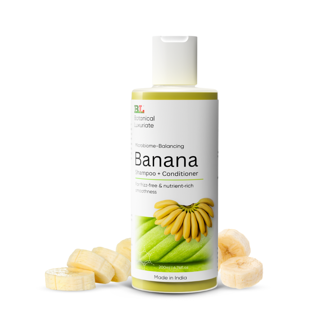 Banana Shampoo + Conditioner - With Silk Protein For Glossy Hair Texture