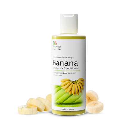 Banana Shampoo + Conditioner - With Silk Protein For Glossy Hair Texture