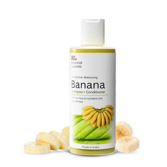 Banana Shampoo + Conditioner - With Silk Protein For Glossy Hair Texture