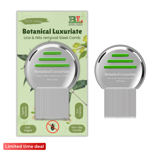 Botanical Luxuriate  Lice and Nit’s Removal  Steel Comb