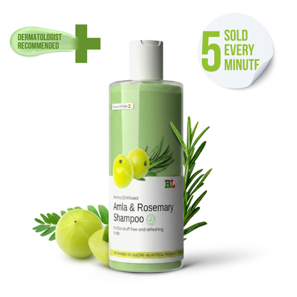 Natural Amla & Rosemary Anti-Dandruff Shampoo – No Parabens, 100ml