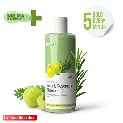 Natural Amla & Rosemary Anti-Dandruff Shampoo – No Parabens 100ml