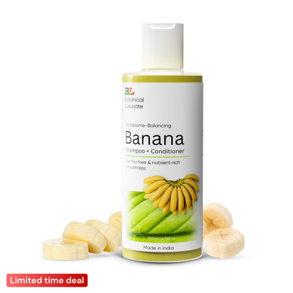 Banana Shampoo + Conditioner - With Silk Protein For Glossy Hair Texture