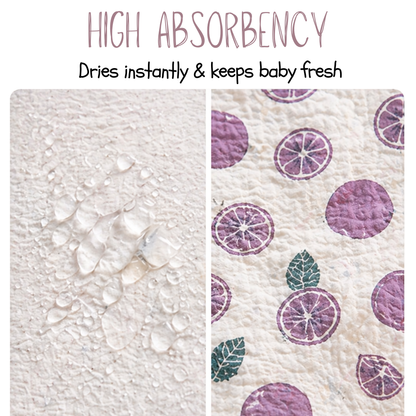 Botanical Luxuriate Bamboo Baby Towel with Hood – Silky Soft, Ultra Gentle & Absorbent, Premium Bath Towel for Newborn & Kids