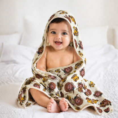 Botanical Luxuriate Bamboo Baby Towel with Hood – Silky Soft, Ultra Gentle & Absorbent, Premium Bath Towel for Newborn & Kids