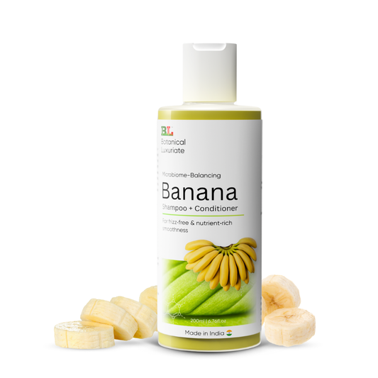 Banana Shampoo + Conditioner - With Silk Protein For Glossy Hair Texture