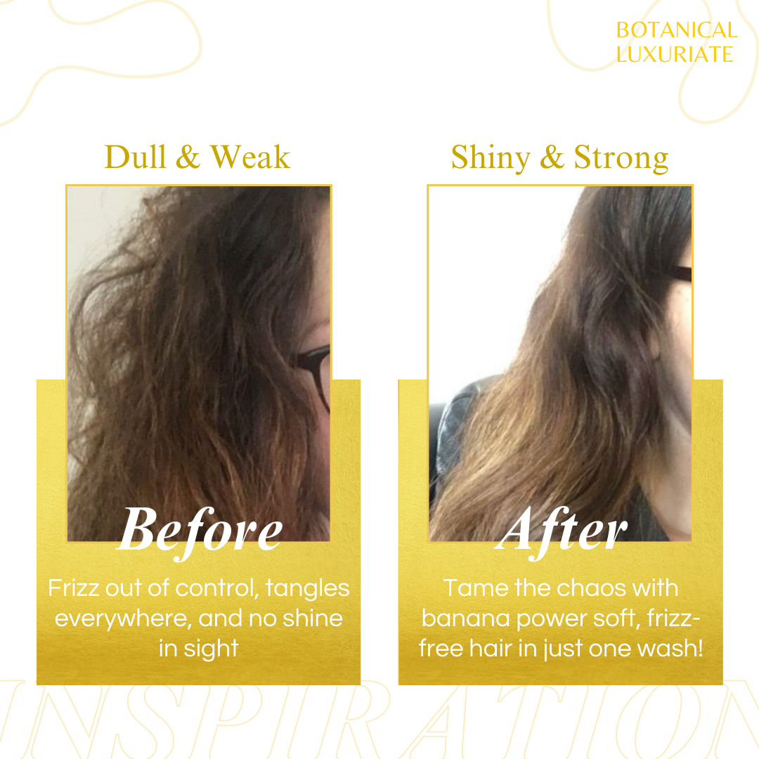 Banana Shampoo + Conditioner - With Silk Protein For Glossy Hair Texture