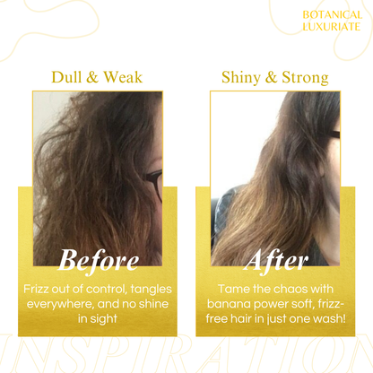 Banana Shampoo + Conditioner - With Silk Protein For Glossy Hair Texture