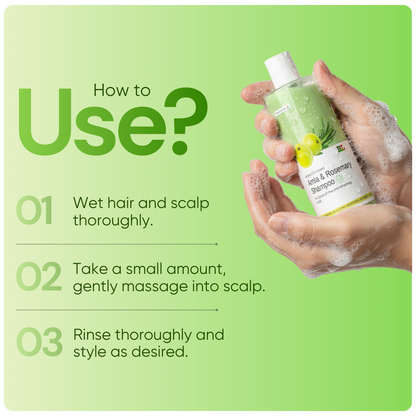 Natural Amla & Rosemary Anti-Dandruff Shampoo – No Parabens, 100ml
