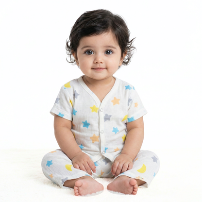 Bamboo Cotton Baby Shirt & Pant Set | 0–12 Months | Ultra Soft