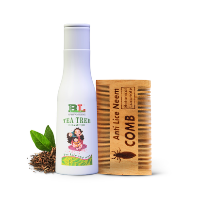 Tea Tree Shampoo For Lice and Nits Shampoo 100ml With Pure Neem Comb