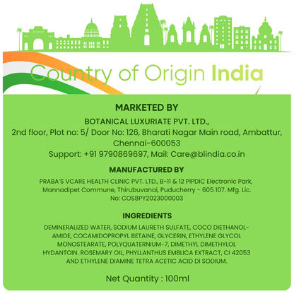 Natural Amla & Rosemary Anti-Dandruff Shampoo – No Parabens, 100ml