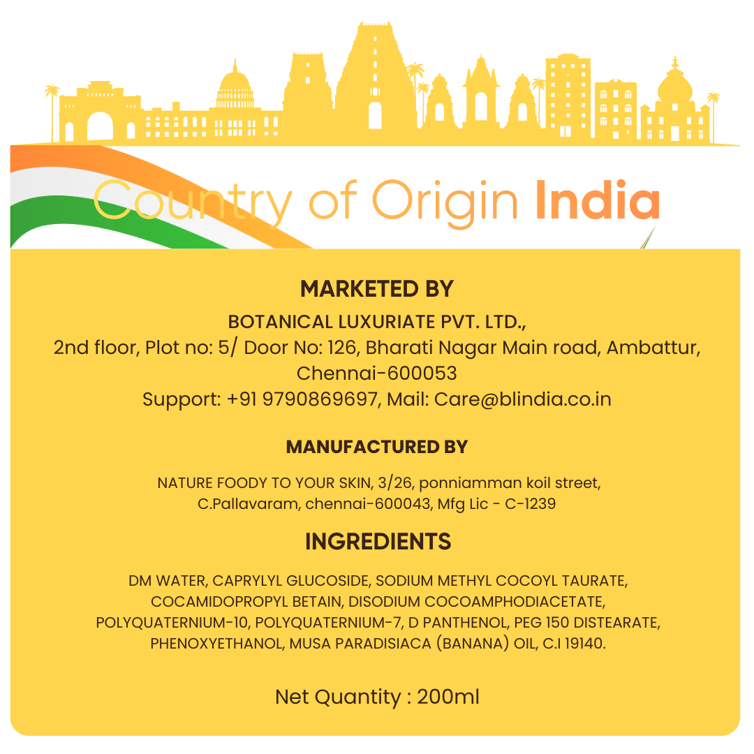 Banana Shampoo + Conditioner - With Silk Protein For Glossy Hair Texture