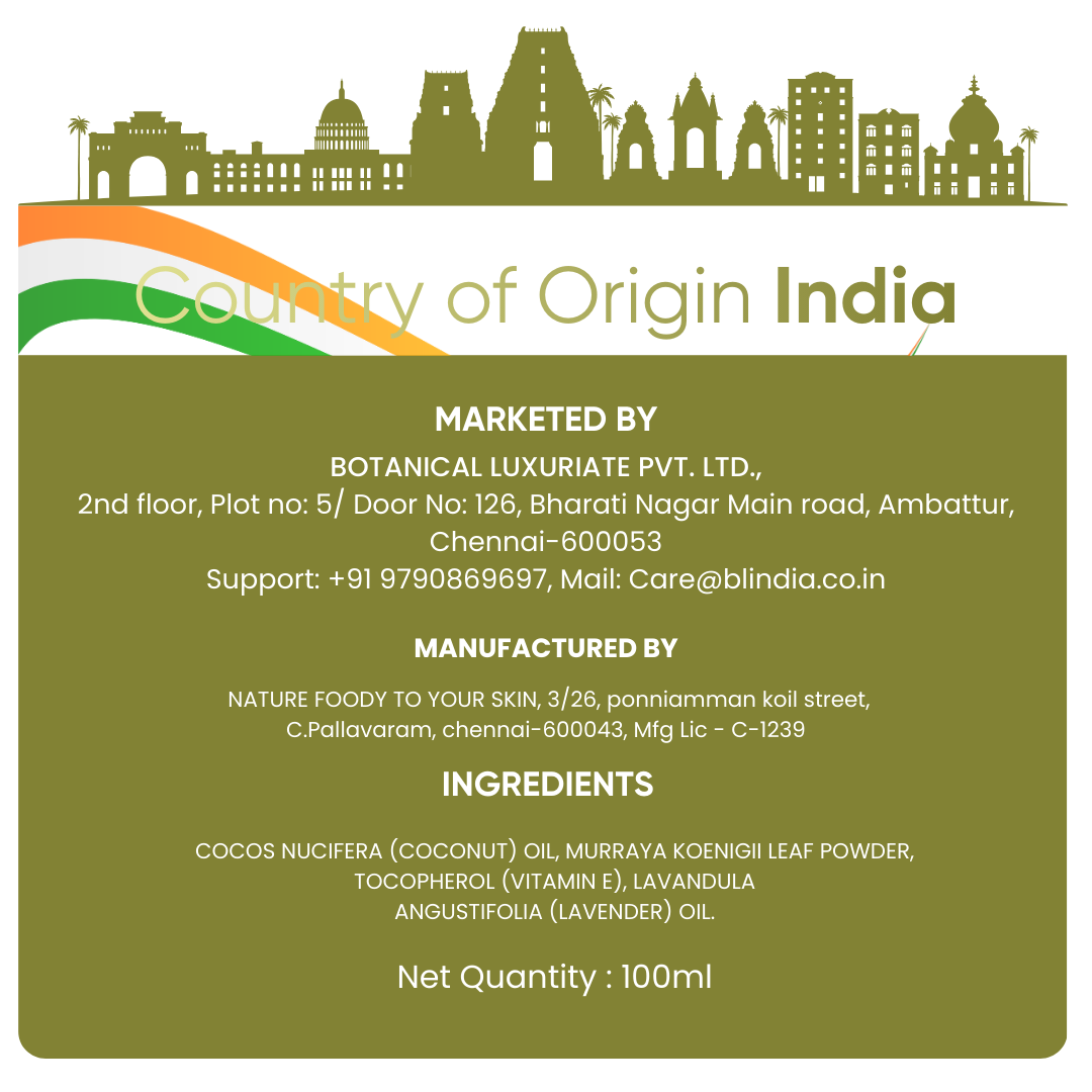 Cold Pressed Hair Growth Oil - Curry Leaf Oil