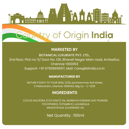 Cold Pressed Hair Growth Oil - Curry Leaf Oil