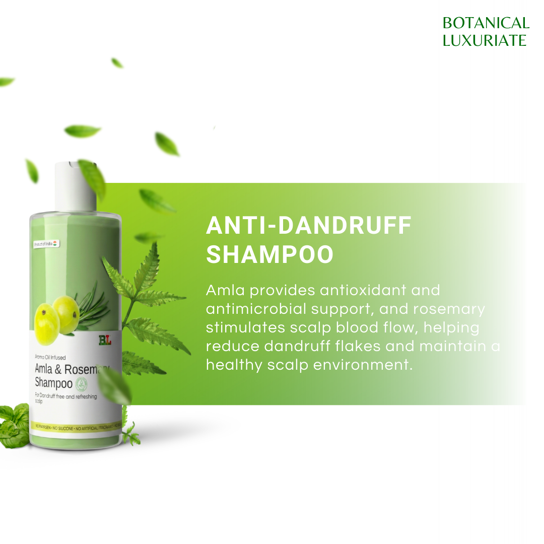 Botanical Luxuriate Dandruff & Hair Growth Combo (Curry Leaf Hair Oil 100 ml & Amla and Rosemary Shampoo 100 ml)