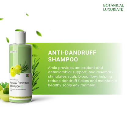 Natural Amla & Rosemary Anti-Dandruff Shampoo – No Parabens, 100ml