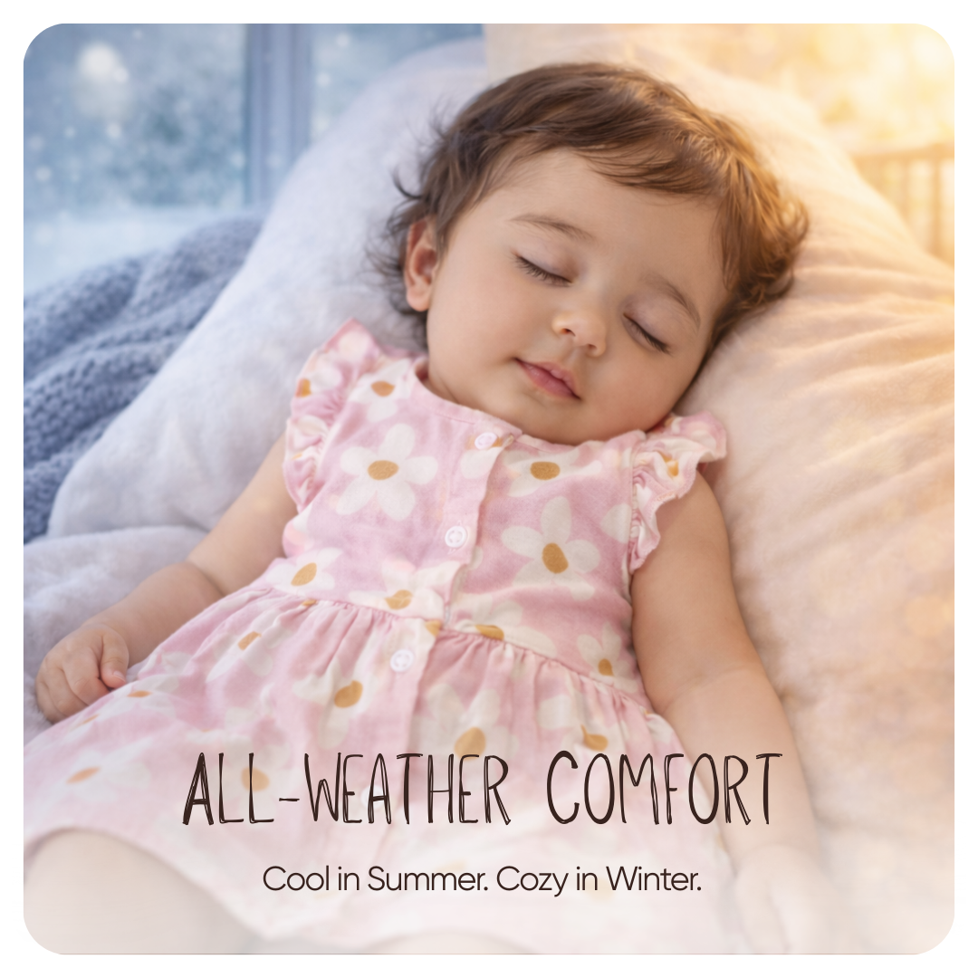 Bamboo Cotton Baby Frock Dress | Ultra Soft | 0–12 Months