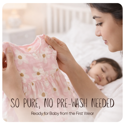 Bamboo Cotton Baby Frock Dress | Ultra Soft | 0–12 Months