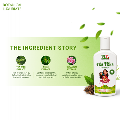 Botanical Luxuriate Gentle Tea Tree Anti-Lice & Nits Shampoo for Kids – 50ml