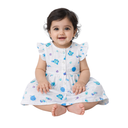 Bamboo Cotton Baby Frock Dress | Ultra Soft | 0–12 Months