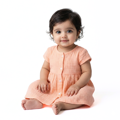 Bamboo Cotton Baby Frock Dress | Ultra Soft | 0–12 Months