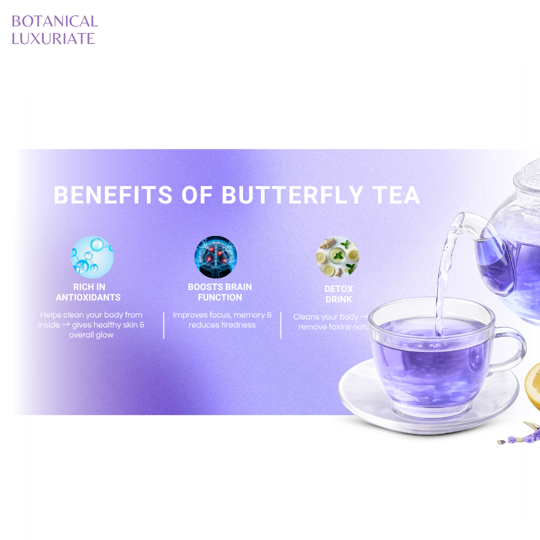 BL Butterfly Pea  Herbal Tea 60g | 100% Natural Antioxidant Drink – Caffeine Free