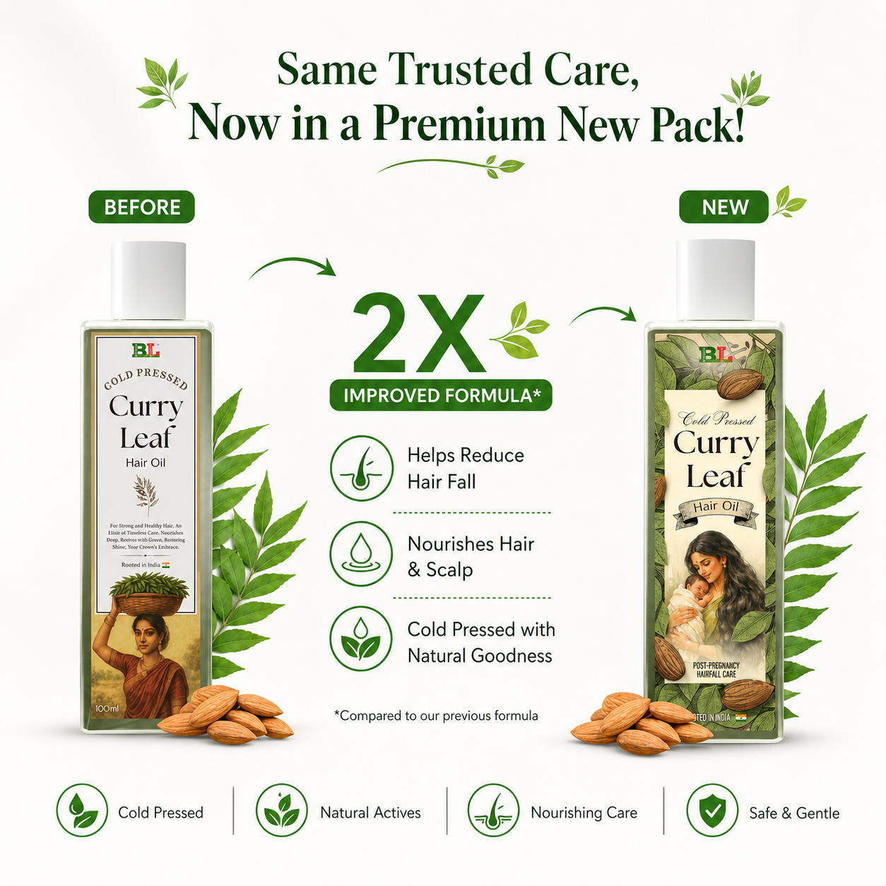 Cold Pressed Curry Leaf Hair Growth Oil 100 ml- Volume Boost & Increase Thickness