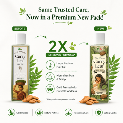 Cold Pressed Curry Leaf Hair Growth Oil 100 ml- Volume Boost & Increase Thickness