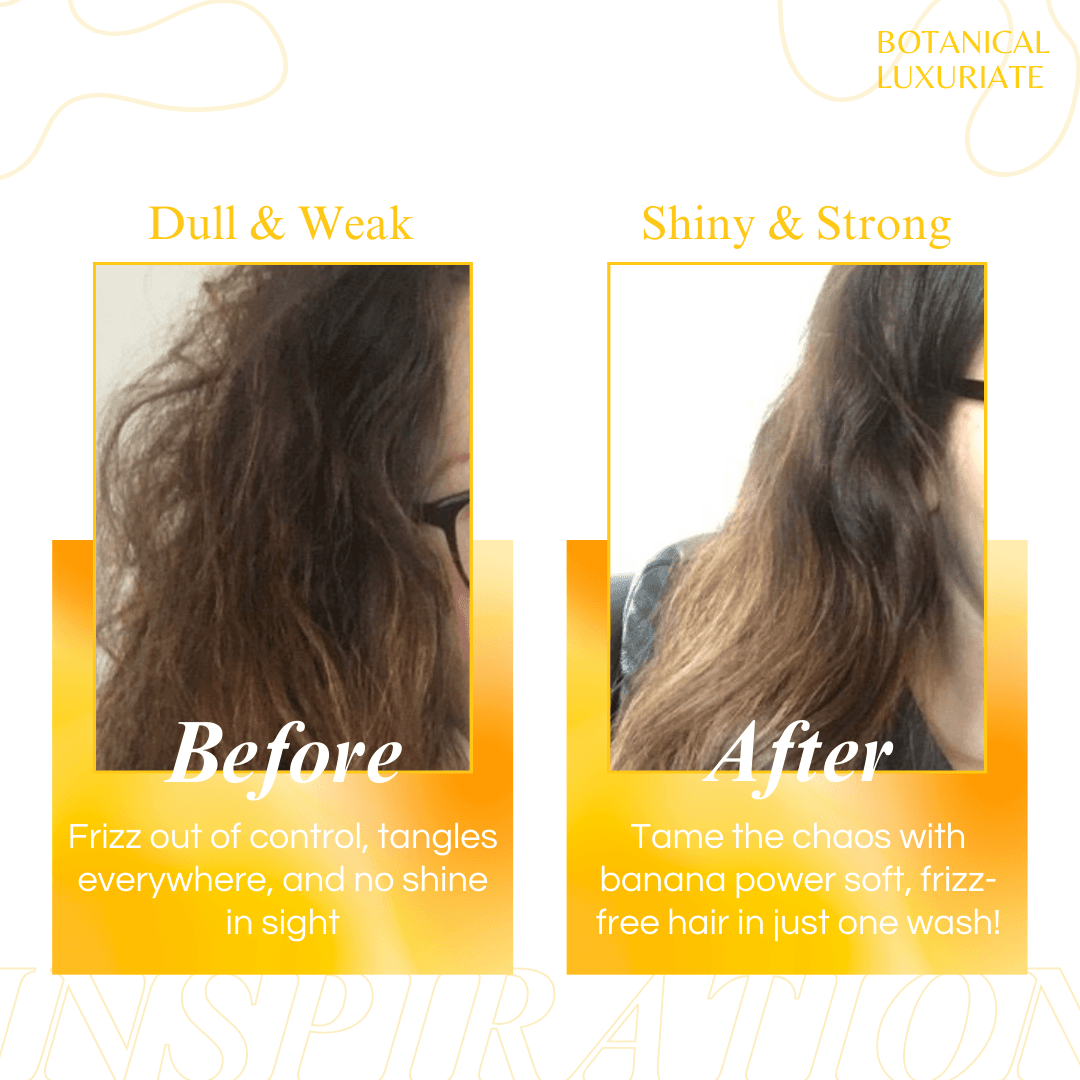 Banana Shampoo + Conditioner - With Silk Protein For Glossy Hair Texture